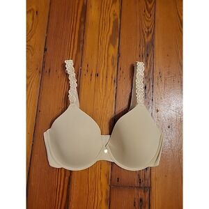 Natori Pure Luxe Custom Coverage Contour Underwire Bra 34D Cafe Buttery Soft